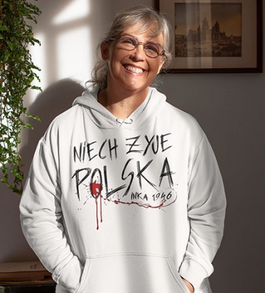 Damska bluza z kapturem NIECH ŻYJE POLSKA